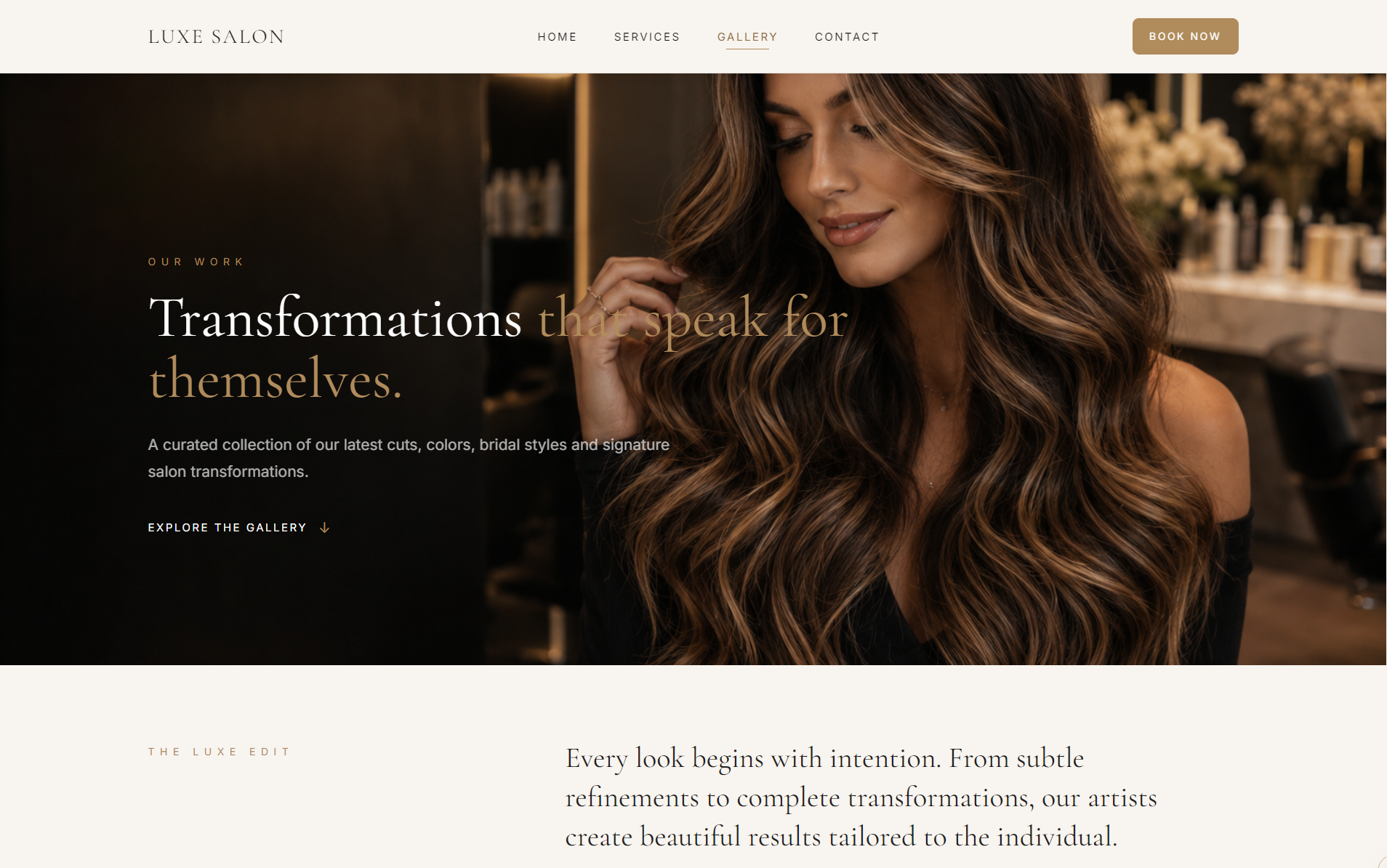 LUXE SALON signature collection and salon experience digital experience