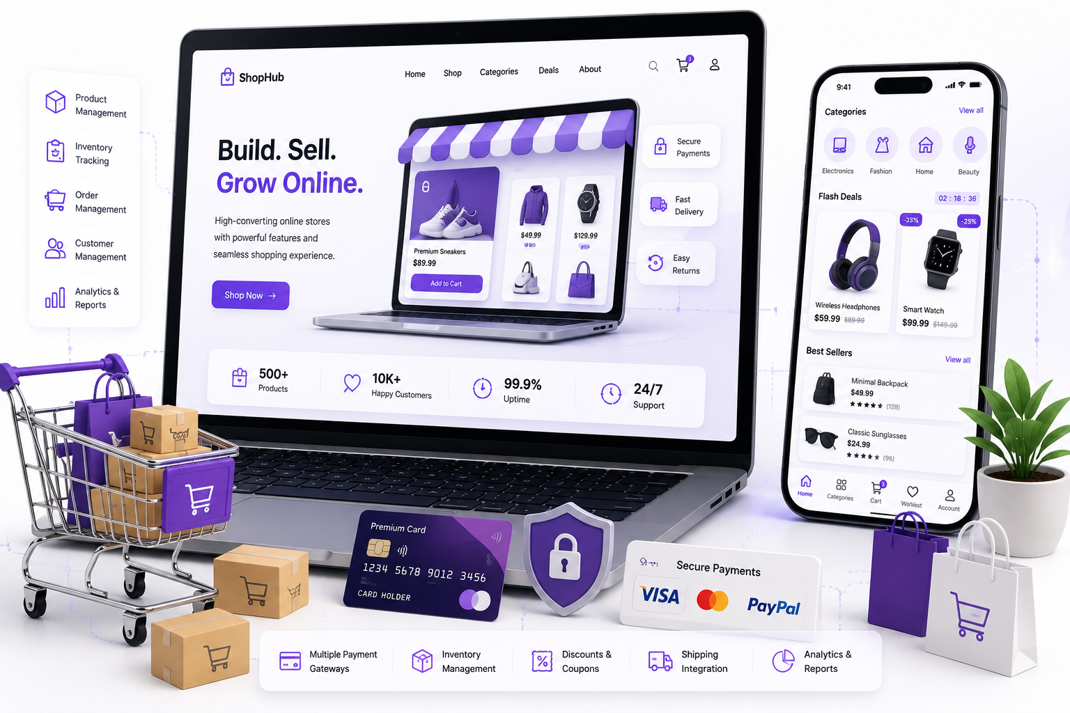 E-commerce solutions and online store development services